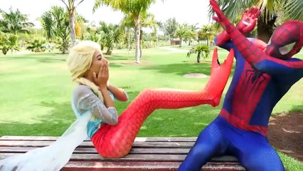 Spiderman vs Zombies Pizza spell vs Olaf & Frozen Elsa vs Joker!