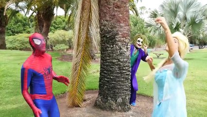Frozen Elsa & Spider-Man vs Thor lost his hammer! Olaf! Superheroes in real life!