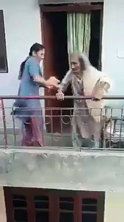 An Indian woman treating Mother in Law