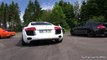 Audi R8 V8 w/ LOUD Capristo Exhaust vs BMW M6 V10 vs Audi RS4