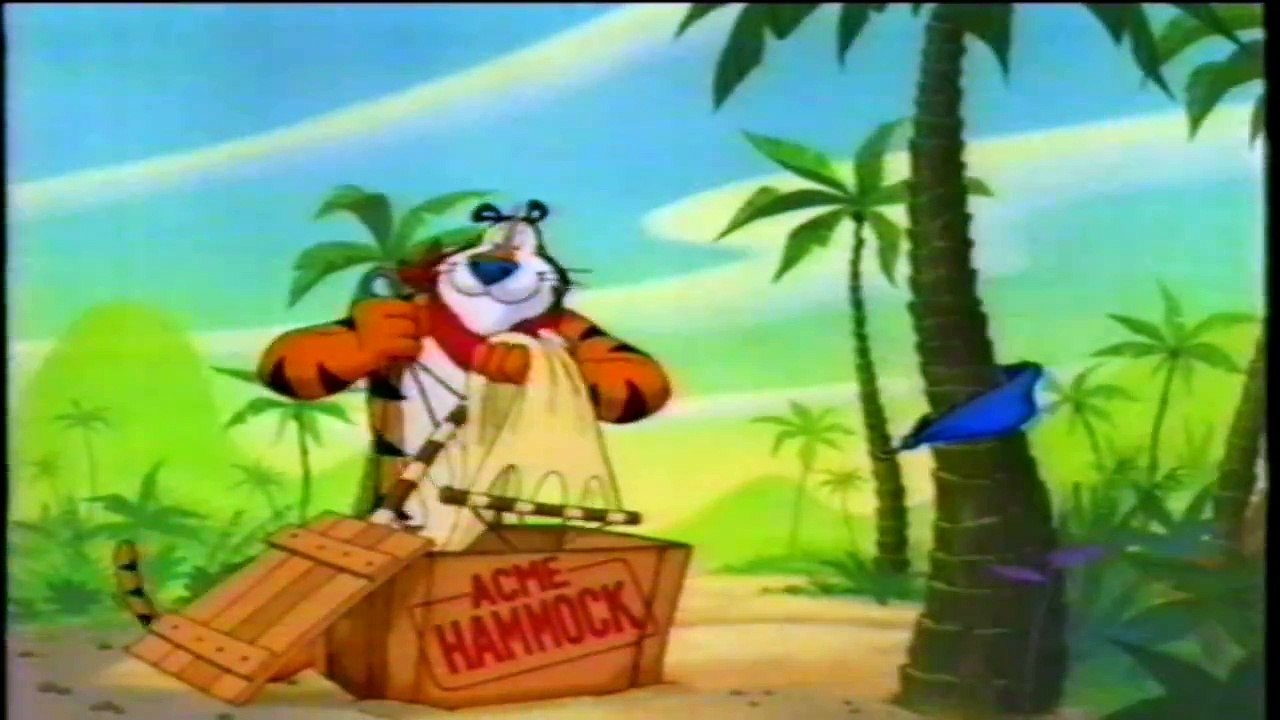 Kellogg's Tony The Tiger Frosted Flakes Breakfast Cereal Hammock Supercharged TV Commercial