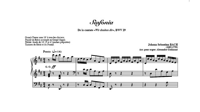 Michael Murray - Bach - Sinfonia, Cantata 29, BWV 29