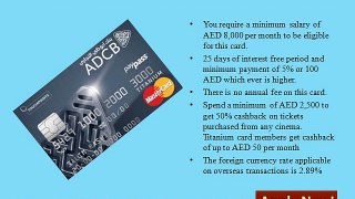Sidebyside - Compare, Apply ADCB Credit Cards Online in Dubai & UAE