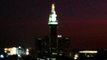 Makkah Clock Tower- night long view at the top Hill