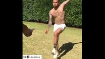 Dani Alves Opens A Beer With A Bicycle Kick!