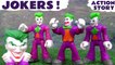 JOKERS --- Oh No! The Joker has used a clone machine! Can Batman and Superman stop him? Featuring Thomas and Friends, the Minions, DC Comics Universe Mashems, Diesel and many more family fun toys, Second half features Spongebob and Play Doh