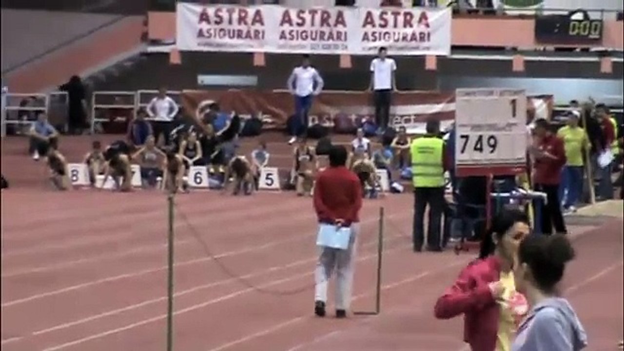 Women's 60m dash Prelims-The Romanian Indoor Nationals 2011