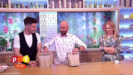 Presenter pinned by hand clumsy magician on air !!!