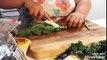 Wrap au Zucchini grillé, tomates, hummus et kale