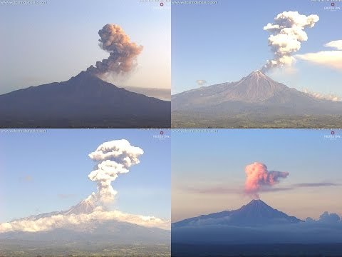 Webcam Video Shows Eruption of Volcan De Colima in Mexico in November 2015