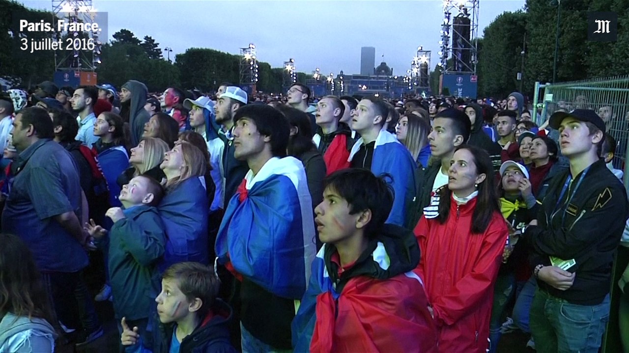 La liesse des supporteurs de l’équipe de France...