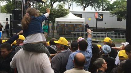 La ligne d'arrivée vue du bas et du haut