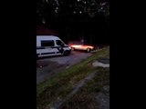 Drunk man VS Police, FUN, Talsi, Latvia