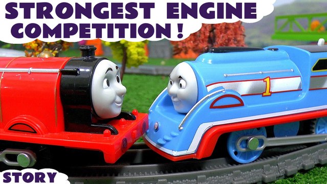 THE STRONGEST ENGINE - Join Thomas and Percy from Thomas and Friends in this competition on The Great Race Track, Who will win? Featuring Lightning McQueen from Disney Cars and Peppa Pig as judges, James, Spencer and many more family fun toys