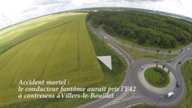 Voici l'endroit où le conducteur fantôme aurait pris l'E42 à contresens