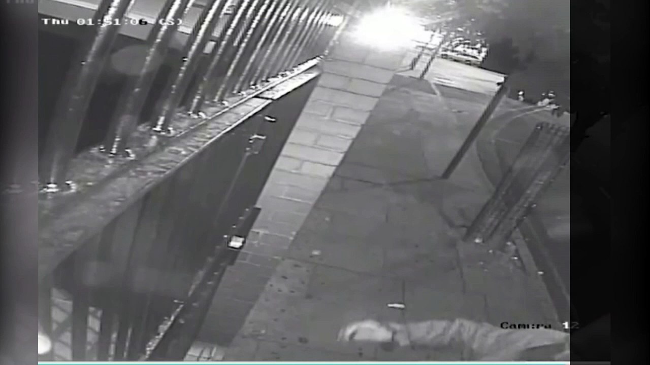 CCTV captures man throwing rotten pork meat at a mosque