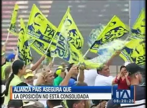 Alianza PAIS asegura que la oposición no está consolidad