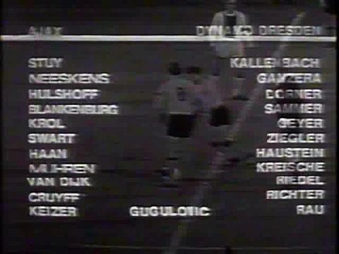 AFC Ajax v SG Dynamo Dresden 15 SEP 1971 Champions' Cup 1971/72