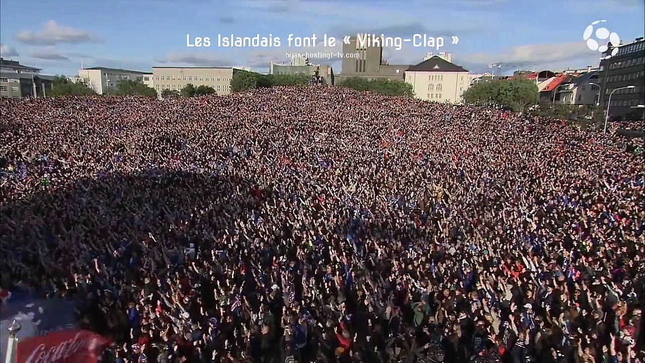 Plus de 10 000 Islandais font le "Viking-Clap" après la défaite contre la France