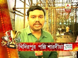 Puja preparation: Khidirpur pally sharodia