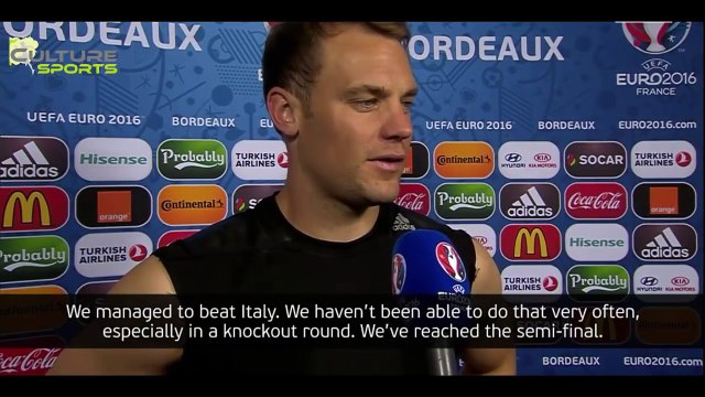 Germany vs Italy 1-1 Post Match Interviews Manuel Neuer and Marco Parolo - Euro 2016 France