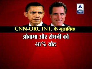 Obama Romney running neck and necto Nov Prez polls ‎