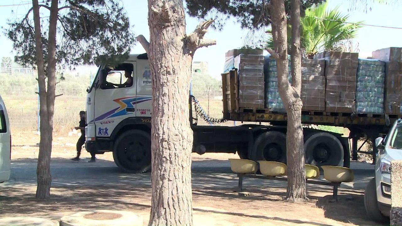 نقل مساعدات تركية من ميناء اشدود الى قطاع غزة
