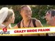 Crazy Bride Pushes Homeless Man Into Water Prank - Just For Laughs Gags