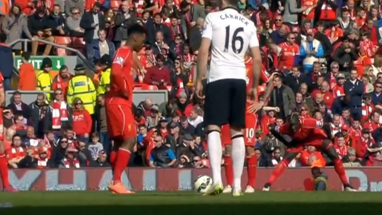 Fastest Red Card 38 Second Steven Gerrard Liverpool vs Manchester