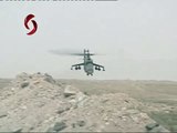Syria Russian Mi-24 helicopters flying at low altitude