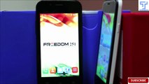 HANDSON OF FREEDOM 251 WORLD'S CHEAPEST ANDROID PHONE