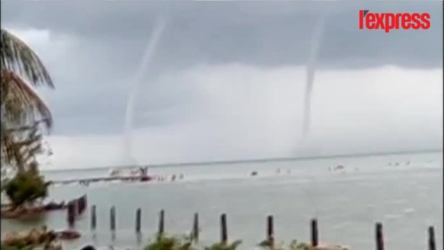 D'impressionnantes trombes marines au large de Cuba