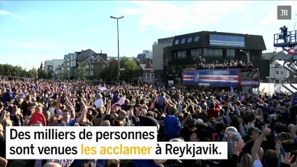 Retour triomphal au pays pour les footballeurs islandais.