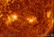 M2.1 class solar flare with CME (June 6, 2012) - Eruption on sunspot 1494 - Video Vax