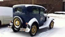 1930 Model A Ford Cold Start - 15 Degrees Fahrenheit