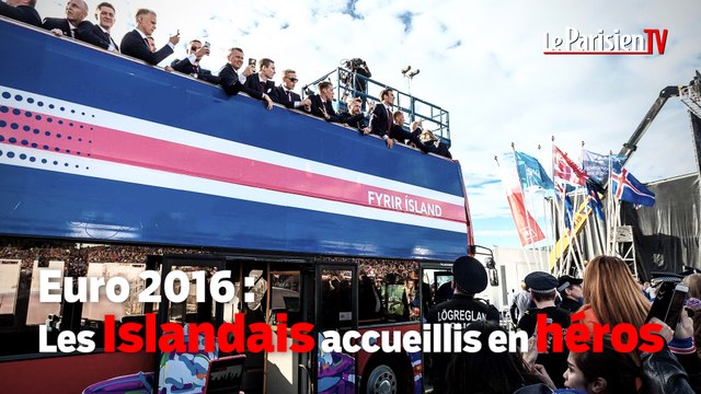 Euro 2016 : les Islandais accueillis en héros sur fond de clapping géant