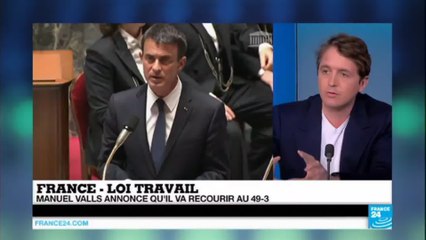 Loi Travail : Manuel Valls annonce le recours au 49-3, demande aux députés PS de "ne pas jouer"