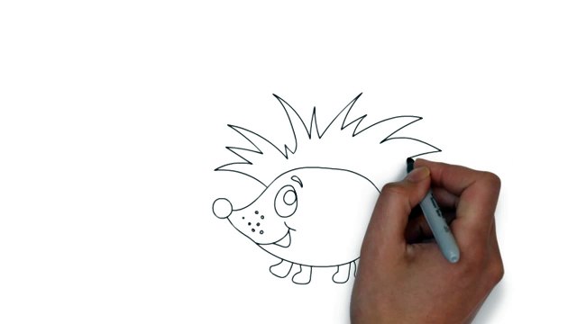 Рисуем и раскрашиваем Ёжика в VideoScribe