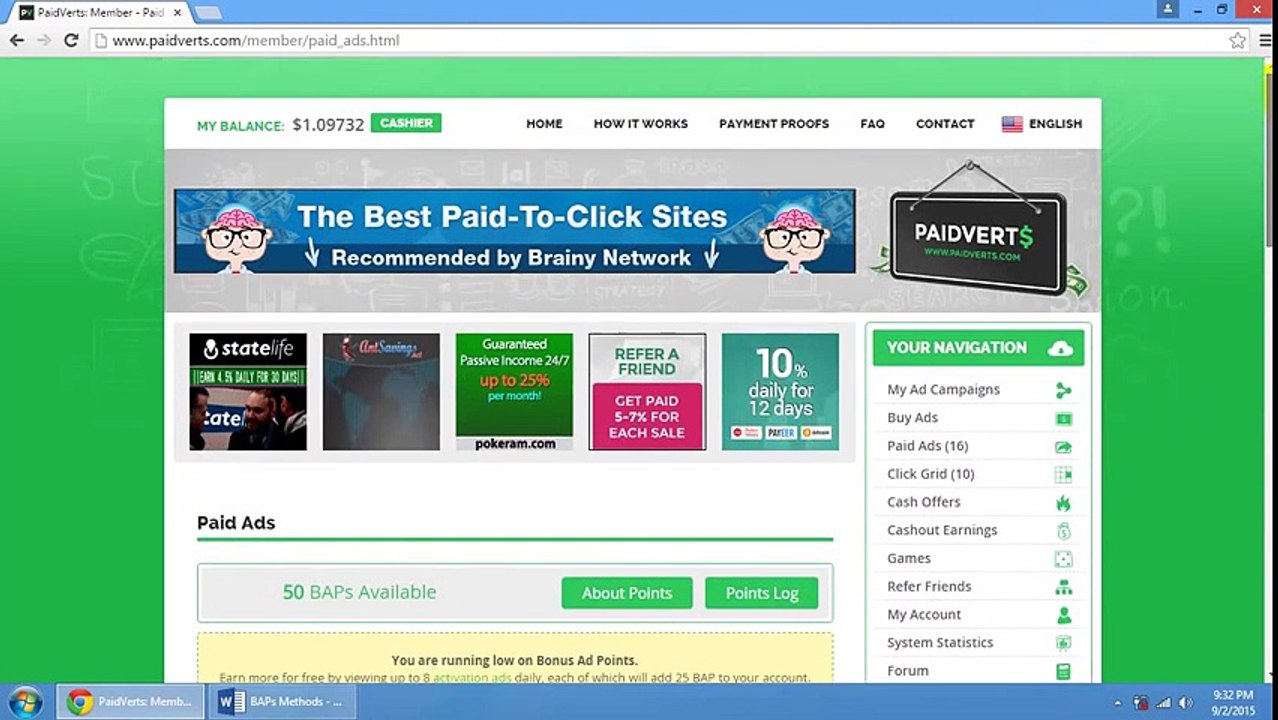 Earn Money $1 to $100 from Paidverts urdu 2016