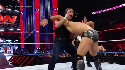 Dean Ambrose vs. The Miz - Champion vs. Champion Match Raw, July 4, 2016