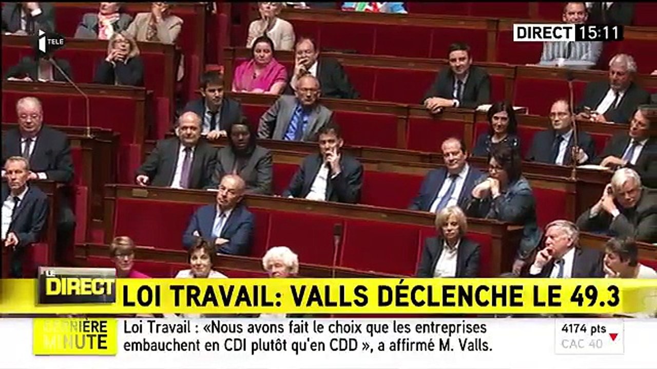 Les députés de droite quittent l'hémicycle