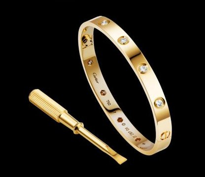 Cartier Love Bracelet 18K Yellow Gold With 10 DIAMONDS B6040517