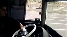 women driver vs bus driver road rage in turkey