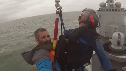 Exercice de sauvetage à bord du NH90 - Caïman.