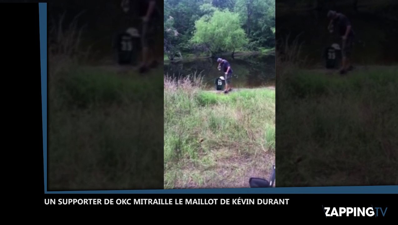 NBA – Kévin Durant : Après son départ aux Warriors, des fans d’OKC détruisent son maillot à la mitraillette (Vidéo)