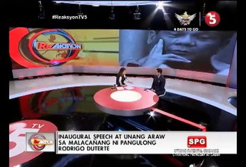 REAKYON - INAUGURAL SPEECH, UNANG ARAW SA MALACAÑANG NI PANGULONG DUTERTE PART (1_2)