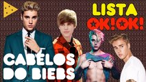 Top 6 melhores cabelos do Biebs EVEEEEEEEEEEER