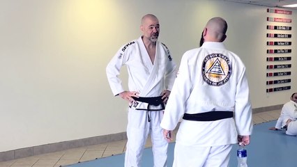 Jake decides to wear a black belt to class.