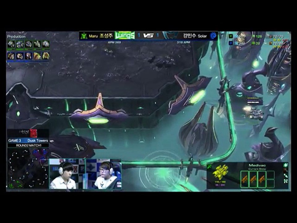 StarCraft 2 Maru vs Solar_Dominating Sky Terran Play