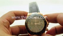 Swiss replica watches replica rolex daytona basel rg brown dial on black leather strap a7750